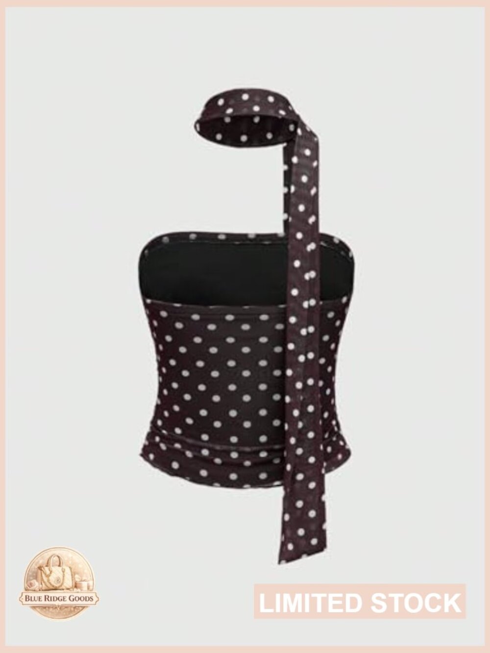Y2K Polka Dot Mesh Ruched Bandeau Tube Top with Scarf Strapless Crop Tank - Picture 2 of 5
